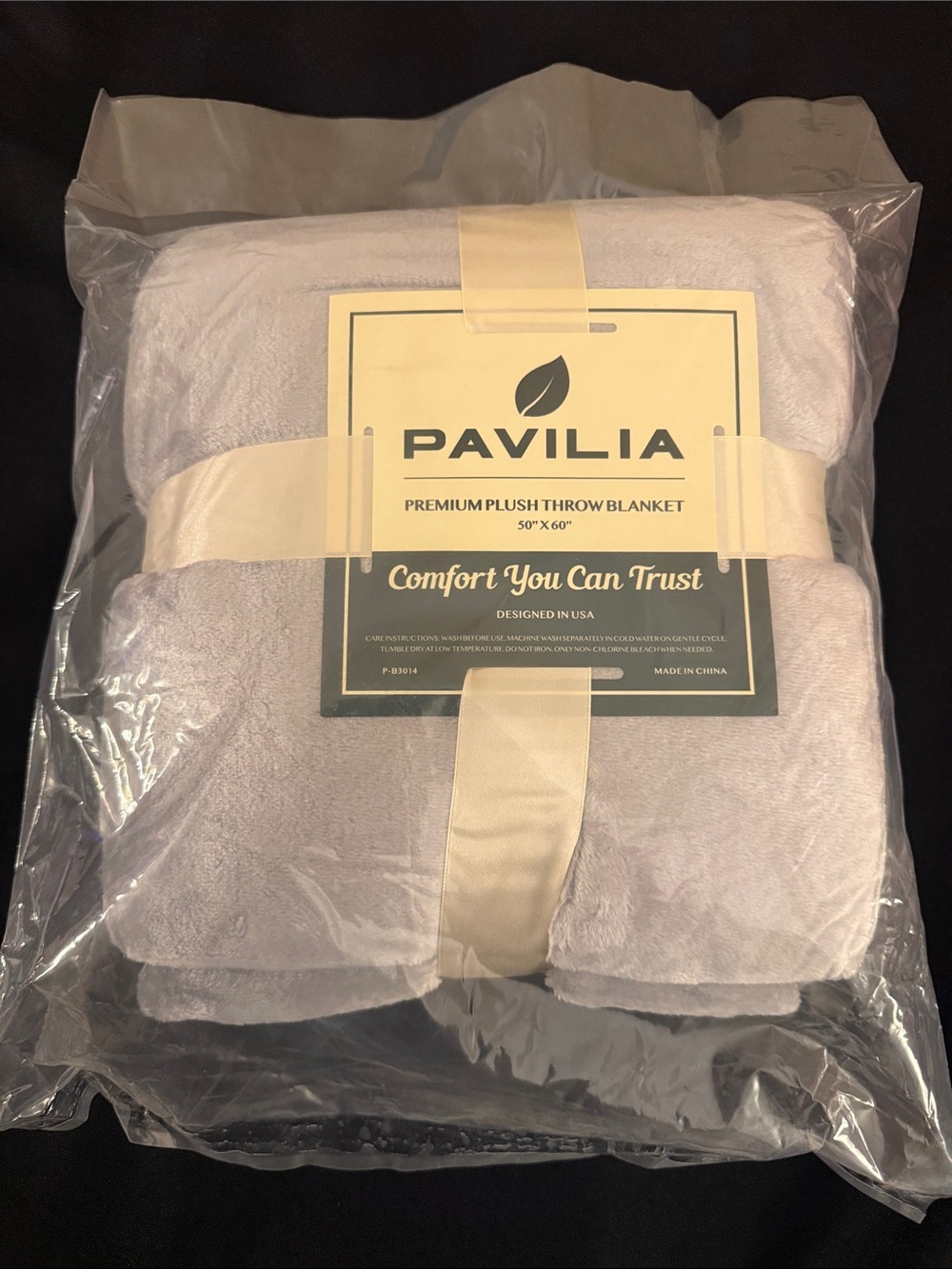 Plush Throw Blanket - Grey 50x60 NWT